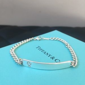 NWT Tiffany Bar Heart Bracelet - Size medium